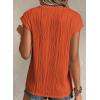 imageEVALESS Womens Short Sleeve Textured Tops Crewneck Knit Solid Loose Casual Basic T Shirts Tee BlousesOrange