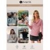 imageEVALESS Womens Tops Cowl Neck Shirts Long Sleeve Teacher Clothes Office Business Dressy Casual Blouse 2025 Spring SummerApricot Pink