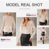 imageEVALESS Womens Tops Cowl Neck Shirts Long Sleeve Teacher Clothes Office Business Dressy Casual Blouse 2025 Spring SummerBeige