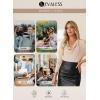 imageEVALESS Womens Tops Cowl Neck Shirts Long Sleeve Teacher Clothes Office Business Dressy Casual Blouse 2025 Spring SummerBeige