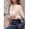 imageEVALESS Womens Tops Cowl Neck Shirts Long Sleeve Teacher Clothes Office Business Dressy Casual Blouse 2025 Spring SummerBeige