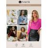 imageEVALESS Womens Tops Cowl Neck Shirts Long Sleeve Teacher Clothes Office Business Dressy Casual Blouse 2025 Spring SummerBright Pink