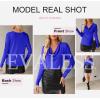 imageEVALESS Womens Tops Cowl Neck Shirts Long Sleeve Teacher Clothes Office Business Dressy Casual Blouse 2025 Spring SummerDark Blue