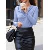 imageEVALESS Womens Tops Cowl Neck Shirts Long Sleeve Teacher Clothes Office Business Dressy Casual Blouse 2025 Spring SummerSky Blue