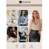 imageEVALESS Womens Tops Cowl Neck Shirts Long Sleeve Teacher Clothes Office Business Dressy Casual Blouse 2025 Spring SummerSmoke Gray