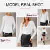 imageEVALESS Womens Tops Cowl Neck Shirts Long Sleeve Teacher Clothes Office Business Dressy Casual Blouse 2025 Spring SummerWhite