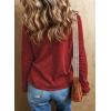 imageEVALESS Spring Tops for Women Beach Fashion 2025 V Neck Summer Tops Long Sleeve Shirts Basic T Shirts Womens Clothing00 Red