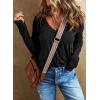 imageEVALESS Spring Tops for Women Beach Fashion 2025 V Neck Summer Tops Long Sleeve Shirts Basic T Shirts Womens Clothing01 Black