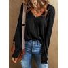 imageEVALESS Spring Tops for Women Beach Fashion 2025 V Neck Summer Tops Long Sleeve Shirts Basic T Shirts Womens Clothing01 Black