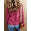 imageEVALESS Spring Tops for Women Beach Fashion 2025 V Neck Summer Tops Long Sleeve Shirts Basic T Shirts Womens ClothingRose