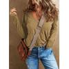 imageEVALESS Spring Tops for Women Beach Fashion 2025 V Neck Summer Tops Long Sleeve Shirts Basic T Shirts Womens ClothingYellow