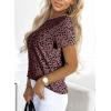 imageEVALESS Womens Casual Polka Dot Tops Crewneck Short Sleeve T Shirts Fashion Outfits 2025 Spring Summer Shirts1b Red