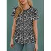 imageEVALESS Womens Casual Polka Dot Tops Crewneck Short Sleeve T Shirts Fashion Outfits 2025 Spring Summer Shirts4b Black
