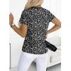 imageEVALESS Womens Casual Polka Dot Tops Crewneck Short Sleeve T Shirts Fashion Outfits 2025 Spring Summer Shirts4b Black