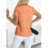 imageEVALESS Womens Casual Polka Dot Tops Crewneck Short Sleeve T Shirts Fashion Outfits 2025 Spring Summer ShirtsD Orange