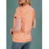 imageEVALESS Womens Casual Polka Dot Tops Crewneck Short Sleeve T Shirts Fashion Outfits 2025 Spring Summer ShirtsD Orange