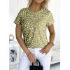 imageEVALESS Womens Casual Polka Dot Tops Crewneck Short Sleeve T Shirts Fashion Outfits 2025 Spring Summer ShirtsD1 Green