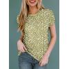 imageEVALESS Womens Casual Polka Dot Tops Crewneck Short Sleeve T Shirts Fashion Outfits 2025 Spring Summer ShirtsD1 Green