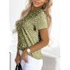 imageEVALESS Womens Casual Polka Dot Tops Crewneck Short Sleeve T Shirts Fashion Outfits 2025 Spring Summer ShirtsD1 Green