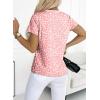 imageEVALESS Womens Casual Polka Dot Tops Crewneck Short Sleeve T Shirts Fashion Outfits 2025 Spring Summer ShirtsD1 Pink