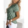 imageEVALESS Womens Casual Polka Dot Tops Crewneck Short Sleeve T Shirts Fashion Outfits 2025 Spring Summer ShirtsD2 Green