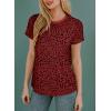 imageEVALESS Womens Casual Polka Dot Tops Crewneck Short Sleeve T Shirts Fashion Outfits 2025 Spring Summer ShirtsE Ruby