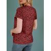 imageEVALESS Womens Casual Polka Dot Tops Crewneck Short Sleeve T Shirts Fashion Outfits 2025 Spring Summer ShirtsE Ruby