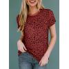imageEVALESS Womens Casual Polka Dot Tops Crewneck Short Sleeve T Shirts Fashion Outfits 2025 Spring Summer ShirtsE Ruby