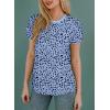 imageEVALESS Womens Casual Polka Dot Tops Crewneck Short Sleeve T Shirts Fashion Outfits 2025 Spring Summer ShirtsE1 Sky Blue