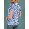 imageEVALESS Womens Casual Polka Dot Tops Crewneck Short Sleeve T Shirts Fashion Outfits 2025 Spring Summer ShirtsE1 Sky Blue