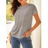 imageEVALESS Womens Casual Polka Dot Tops Crewneck Short Sleeve T Shirts Fashion Outfits 2025 Spring Summer ShirtsJ Gray