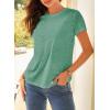 imageEVALESS Womens Casual Polka Dot Tops Crewneck Short Sleeve T Shirts Fashion Outfits 2025 Spring Summer ShirtsJ Green