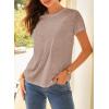 imageEVALESS Womens Casual Polka Dot Tops Crewneck Short Sleeve T Shirts Fashion Outfits 2025 Spring Summer ShirtsJ Khaki