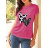 imageEVALESS Womens Casual Polka Dot Tops Crewneck Short Sleeve T Shirts Fashion Outfits 2025 Spring Summer ShirtsJ Rose