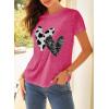 imageEVALESS Womens Casual Polka Dot Tops Crewneck Short Sleeve T Shirts Fashion Outfits 2025 Spring Summer ShirtsJ Rose