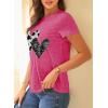 imageEVALESS Womens Casual Polka Dot Tops Crewneck Short Sleeve T Shirts Fashion Outfits 2025 Spring Summer ShirtsJ Rose