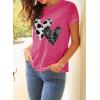 imageEVALESS Womens Casual Polka Dot Tops Crewneck Short Sleeve T Shirts Fashion Outfits 2025 Spring Summer ShirtsJ Rose