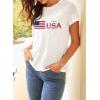 imageEVALESS Womens Casual Polka Dot Tops Crewneck Short Sleeve T Shirts Fashion Outfits 2025 Spring Summer ShirtsJ3 White