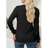imageEVALESS Womens Tops Trendy Dressy Casual Long Sleeve Crewneck Basic T Shirts Solid Loose Textured Blouses OutfitsA Black