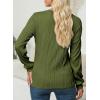 imageEVALESS Womens Tops Trendy Dressy Casual Long Sleeve Crewneck Basic T Shirts Solid Loose Textured Blouses OutfitsA Jungle Green