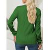 imageEVALESS Womens Tops Trendy Dressy Casual Long Sleeve Crewneck Basic T Shirts Solid Loose Textured Blouses OutfitsBlackish Green