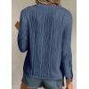 imageEVALESS Womens Tops Trendy Dressy Casual Long Sleeve Crewneck Basic T Shirts Solid Loose Textured Blouses OutfitsBlue