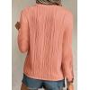 imageEVALESS Womens Tops Trendy Dressy Casual Long Sleeve Crewneck Basic T Shirts Solid Loose Textured Blouses OutfitsCoral