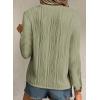 imageEVALESS Womens Tops Trendy Dressy Casual Long Sleeve Crewneck Basic T Shirts Solid Loose Textured Blouses OutfitsLight Green
