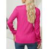 imageEVALESS Womens Tops Trendy Dressy Casual Long Sleeve Crewneck Basic T Shirts Solid Loose Textured Blouses OutfitsRose Red