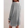 imageEVALESS Long Sleeve Shirts for Women Trendy Lightweight Crew Neck Striped Tee Shirt TopBlack and White