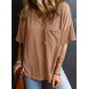 imageEVALESS Womens Summer Tops Oversized T Shirts Short Sleeve Blouses for Women Dressy Casual Work OutfitsBeige