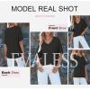 imageEVALESS Womens Summer Tops Oversized T Shirts Short Sleeve Blouses for Women Dressy Casual Work OutfitsBlack