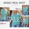 imageEVALESS Womens Summer Tops Oversized T Shirts Short Sleeve Blouses for Women Dressy Casual Work OutfitsBlue