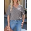 imageEVALESS Womens Summer Tops Oversized T Shirts Short Sleeve Blouses for Women Dressy Casual Work OutfitsGrey